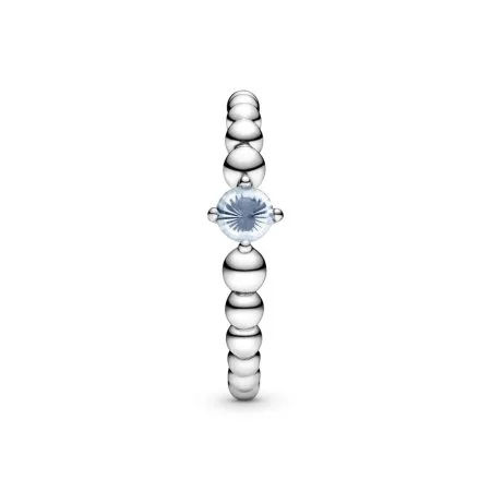 March Birthstone Beaded Ring Official Pandora Malta
