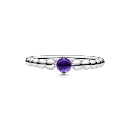 February Birthstone Beaded Ring Official Pandora Malta