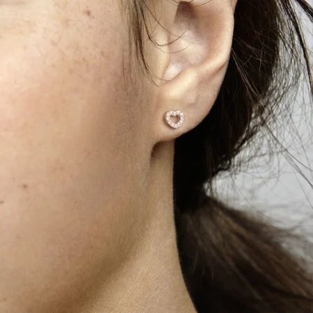 Open Heart Stud Earrings Official Pandora Malta