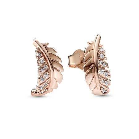 Pandora signature earrings rose gold shop
