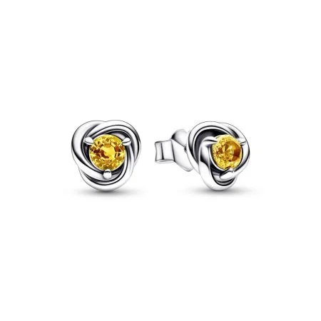 November Birthstone Eternity Circle Stud Earrings Official Pandora Malta