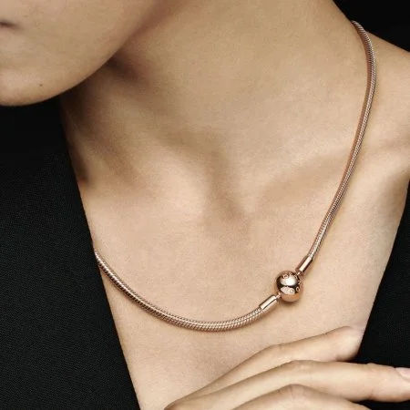 Pandora gold moments necklace on sale