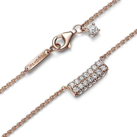 Pandora Timeless Pavé Double-row Bar Collier Necklace Official