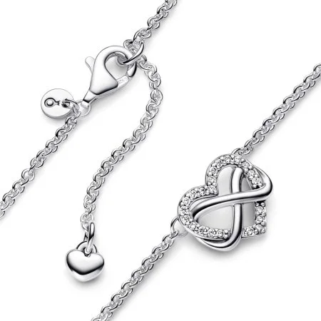 Sparkling Infinity Heart Collier Necklace | Official Pandora™ Malta Sparkling Infinity Heart Collier Necklace | Official Pandora™ Malta