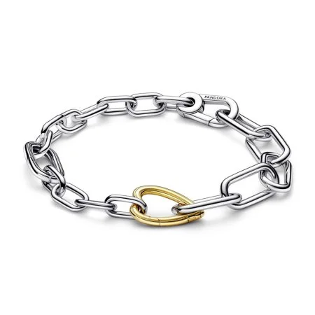 Pandora ME Two-tone Heart Link Chain Bracelet Official Pandora