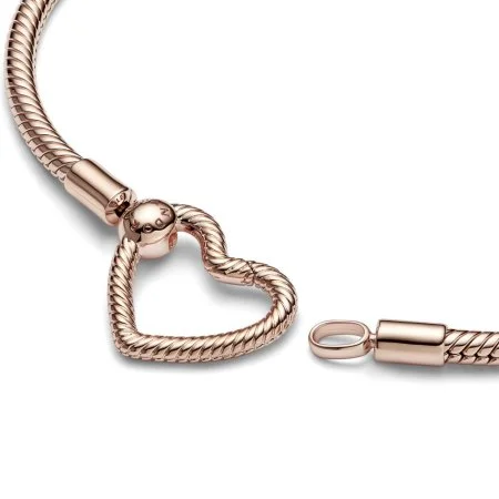 Pandora Moments Heart Closure Snake Chain Bracelet | Official