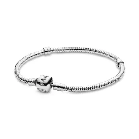 総額8万相当　Pandora Pandora Moments Barrel Clasp Snake Chain Bracelet | Official