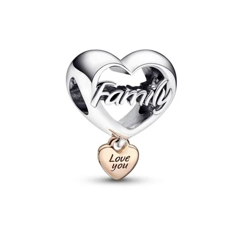 Love You Family Heart Charm Official Pandora Malta