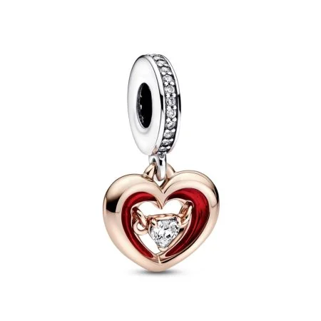 Dangle Charm Pandora Blooming Heart Charm Pandora Engravable Heart