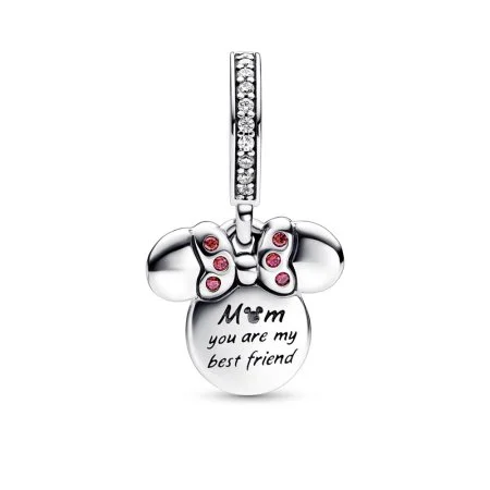 Disney Minnie Mouse Mum Silhouette Double Dangle Charm Official