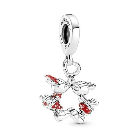 Disney Mickey Mouse Minnie Mouse Kissing Dangle Charm Official