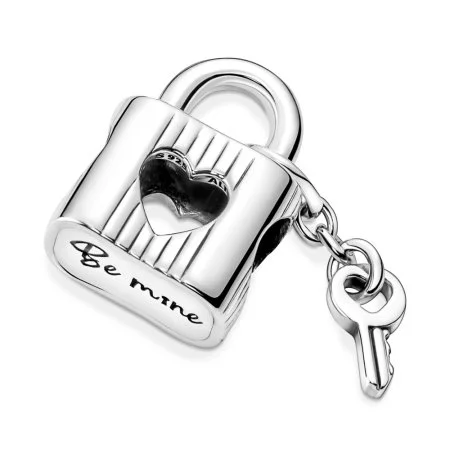 Padlock Heart Key Charm Official Pandora™ Malta
