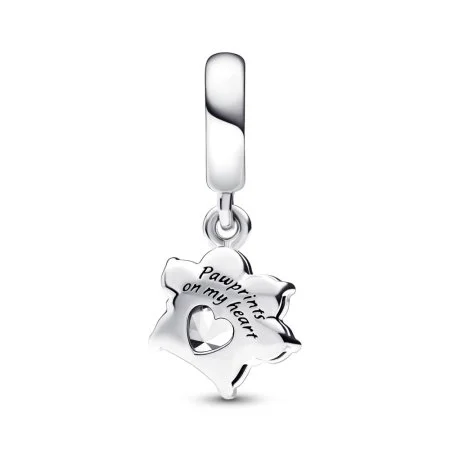 Sparkling Pet Paw Print Dangle Charm Official Pandora Malta
