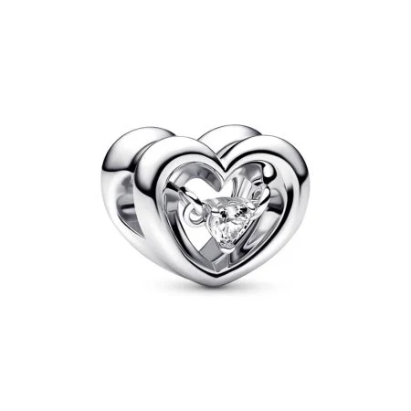 Radiant Heart Floating Stone Charm Official Pandora™ Malta