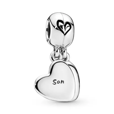 Mother Son Heart Split Dangle Charm Official Pandora™ Malta
