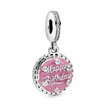 Pink Birthday Cake Dangle Charm Official Pandora™ Malta