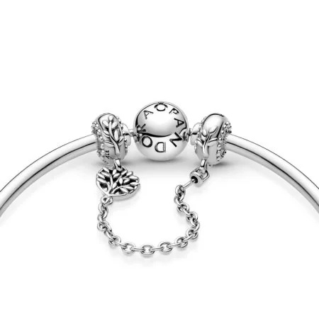 Heart Family Tree Safety Chain Charm Official Pandora Malta