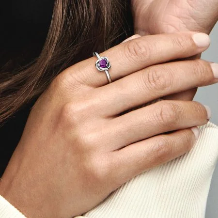 Purple Eternity Circle Ring Official Pandora Malta