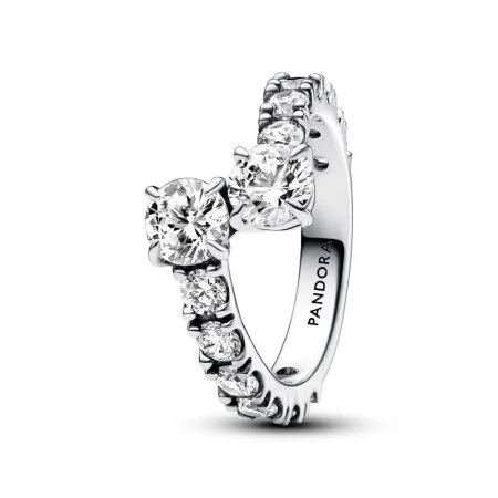 Sparkling Overlapping Band Ring Official Pandora™ Malta