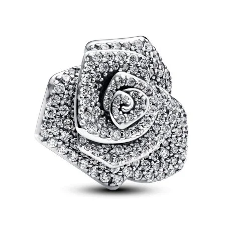Sparkling Rose in Bloom Oversized Charm Official Pandora Malta
