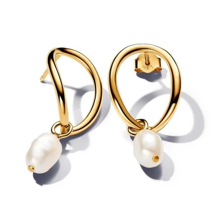 Pandora pearl studs hot sale