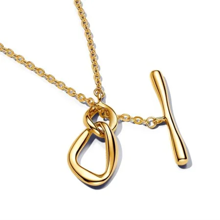 Organically Shaped Circles T bar Necklace Official Pandora Malta