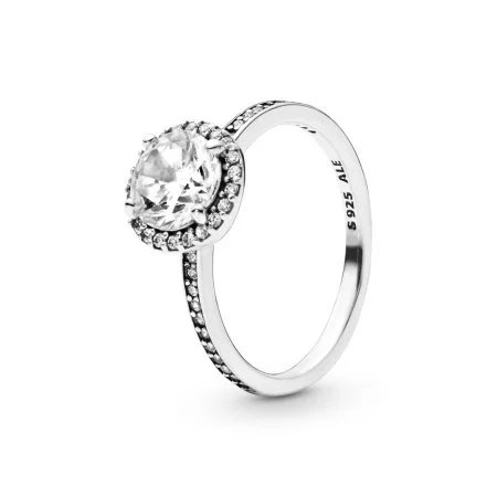 Round Sparkle Halo Ring Official Pandora™ Malta
